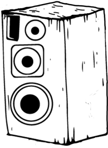 hand-drawn speaker icon